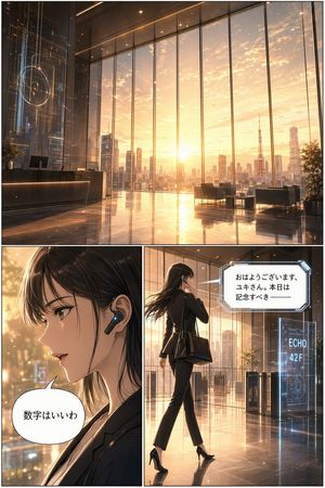 Futuristic Corporate 3-Panel Manga Page – GPT Image 2 prompt by 杉山浩二 ロイロCEO