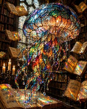 Macro Stained Glass Jellyfish – GPT Image 2 prompt by Ali Haider