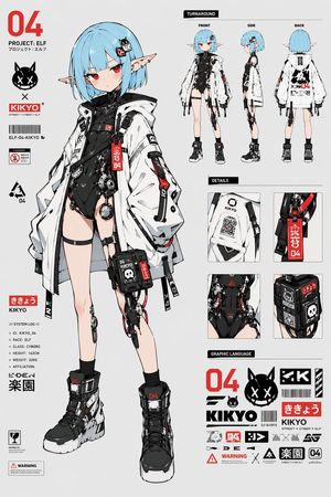 Cyber Elf Girl Reference Sheet – GPT Image 2 prompt by Eris Create Lab