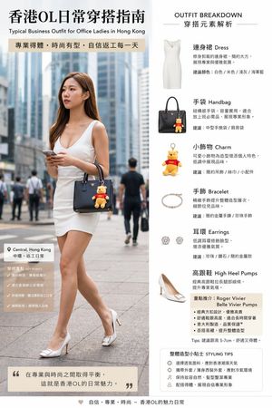 Infografica sull'outfit da ufficio per le donne a Hong Kong – GPT Image 2 prompt by desds1678