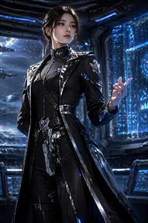 Interaction avec hologramme de commandant de science-fiction – GPT Image 2 prompt by Daniel