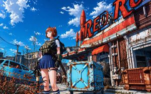 สาวน้อยอนิเมะสายแทคติคในโลกหลังวันสิ้นโลก – GPT Image 2 prompt by 天の川かえで