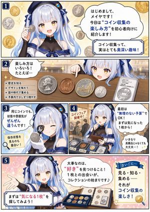 Beginner Coin Collecting Manga Page – GPT Image 2 prompt by メイヤ＠コイン収集