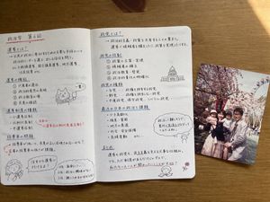 Notes d'étude manuscrites en japonais avec photographie – GPT Image 2 prompt by MATはAI🀄️🀄️🎌