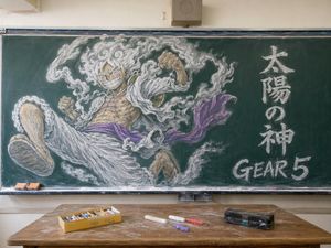 Mural de classe au tableau noir Gear 5 – GPT Image 2 prompt by Leeve