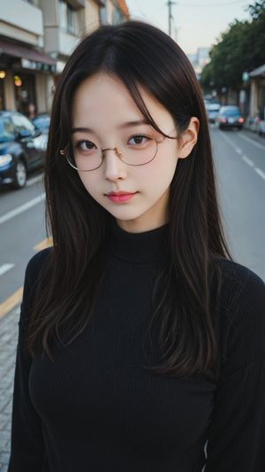 Portrait de rue mélancolique au crépuscule – GPT Image 2 prompt by 蓮華＠AIおもしろ研究者