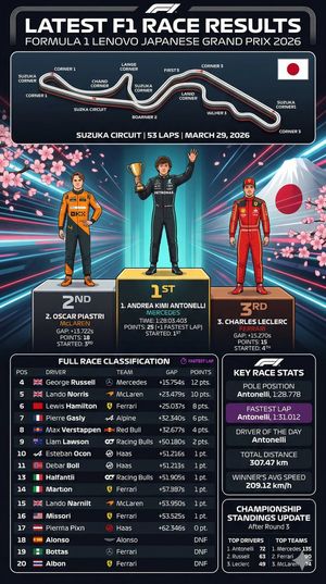 Infographie des résultats de course de F1 – GPT Image 2 prompt by 呆大人