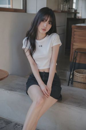 ภาพพอร์ตเทรตหญิงสาวในคาเฟ่บรรยากาศนุ่มนวล – GPT Image 2 prompt by 風露いと