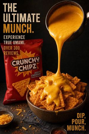 Cheesy Chips Snack Ad Poster – GPT Image 2 prompt by Nova IA