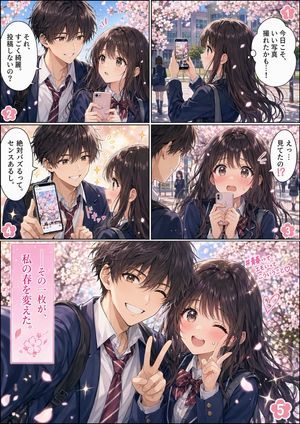 Spring School Romance Manga Page – GPT Image 2 prompt by おのふみ| 動画生成AI×個人開発