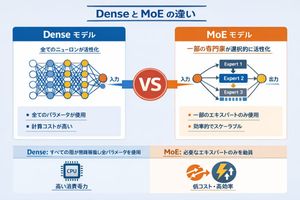 Infographie sur les réseaux de neurones : Dense vs MoE – GPT Image 2 prompt by Vania