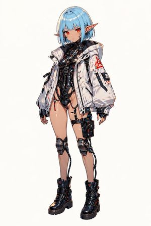 Cyberpunk Elf Girl Full-Body Portrait – GPT Image 2 prompt by Eris Create Lab