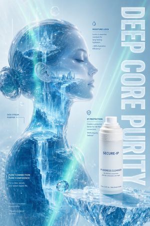 Futuristic Ice Skincare Poster – GPT Image 2 prompt by Rony