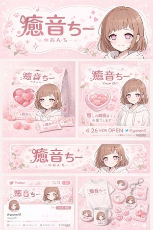 Anime Character Brand Identity & Merch Board – GPT Image 2 prompt by 癒音ちー✨ゆおんちー✨癒やし声ASMRとAI