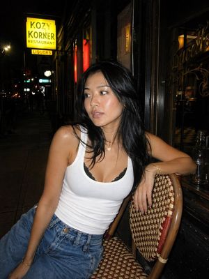 Night Flash Portrait Outside Restaurant – GPT Image 2 prompt by Keskin