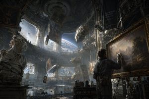 การบูรณะงานศิลปะในสภาวะไร้น้ำหนักบนอวกาศ – GPT Image 2 prompt by BrianChen