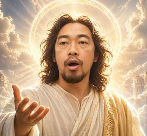 얼굴이 가려진 신성한 후광 초상화 – GPT Image 2 prompt by Jesse