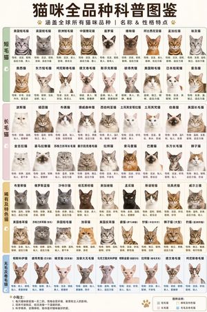 Infographie complète des races de chats – GPT Image 2 prompt by 沐阳