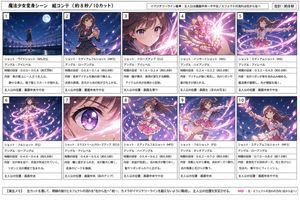 Storyboard per la trasformazione di una Magical Girl – GPT Image 2 prompt by Nobu-Kobayashi : Generative AI Technology