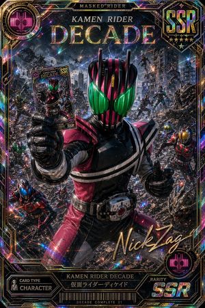 Holographic Kamen Rider Decade SSR Card – GPT Image 2 prompt by NickZag
