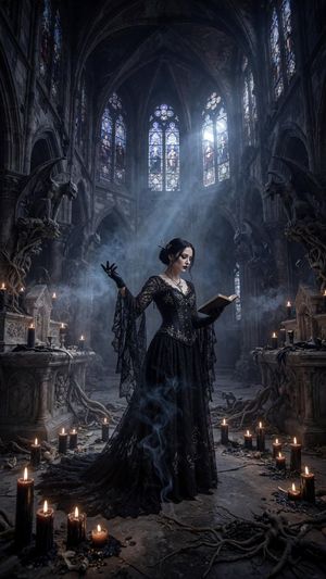 Gothic Sorceress in Ruined Cathedral – GPT Image 2 prompt by Rich Quiroz