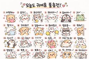 เครื่องมือสร้างแผ่นสติกเกอร์สัตว์น่ารักสไตล์ Kawaii – GPT Image 2 prompt by Cho Jaehun