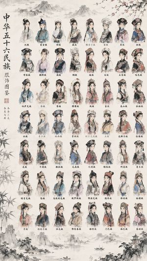 Guide des costumes des 56 groupes ethniques – GPT Image 2 prompt by 程序员小灰