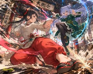 Anime Martial Arts Battle Illustration – GPT Image 2 prompt by たねもみ 2.0 / Tanemomi Ver2.0