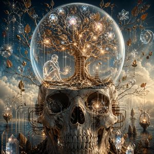 Surreal Skull and Tree of Consciousness – GPT Image 2 prompt by H & J Crawley💙