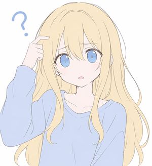 Portrait d'une fille anime blonde confuse – GPT Image 2 prompt by Torishima / INTP