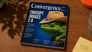 Couverture de magazine avec un caméléon cow-boy – GPT Image 2 prompt by CEOTECH.IT