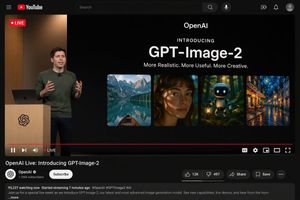 YouTube Live-Präsentations-UI-Mockup – GPT Image 2 prompt by Vi