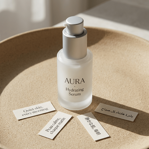 Minimalistisches Produktfoto für feuchtigkeitsspendendes Serum – GPT Image 2 prompt by Hasan Toor