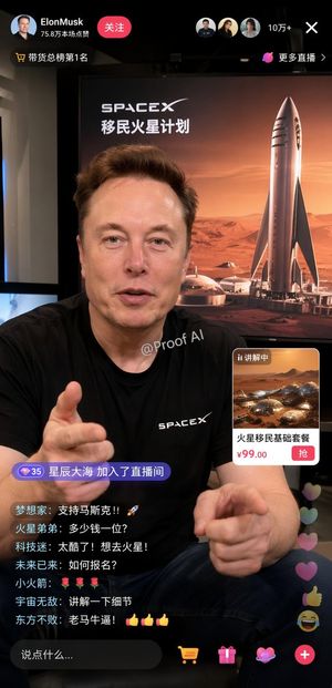 Maquette d'interface de commerce en direct (livestream) – GPT Image 2 prompt by Proof · AI Productivity