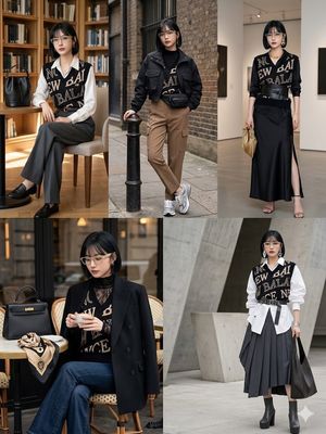 Five Ways to Style a Lettered Knit Top – GPT Image 2 prompt by Web3大密密