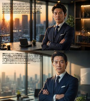 Portrait comparatif de prompts bilingues – GPT Image 2 prompt by いにしえ@AI Director & Creator｜Will Oldgram