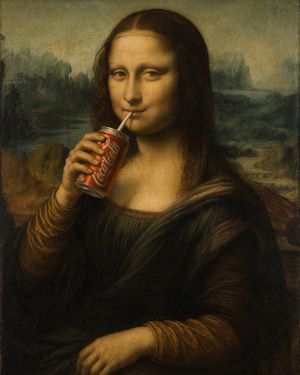 Peinture à l'huile de Mona Lisa buvant un Coca – GPT Image 2 prompt by 李岳