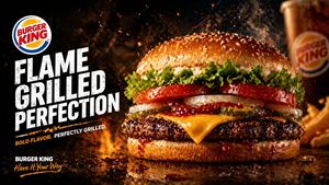 Flame-Grilled Burger Ad Poster – GPT Image 2 prompt by Amira Zairi