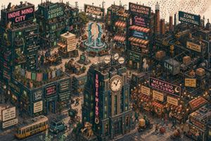 Indie Mind City 아이소메트릭 테크 지구 – GPT Image 2 prompt by Alfredo