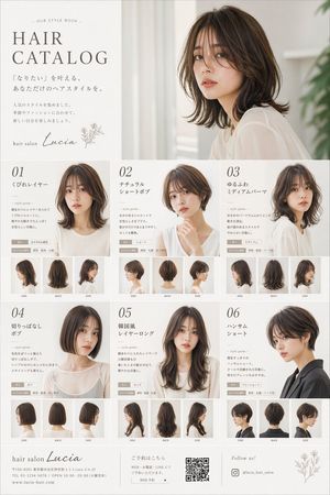 Japanese Hair Salon Catalog Poster – GPT Image 2 prompt by セロイ@AIで起業