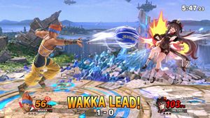 ภาพสกรีนช็อตเกมต่อสู้แบบ Crossover Platform – GPT Image 2 prompt by ももリンゴ@サブ垢