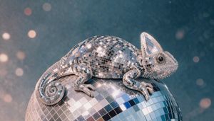 Disco Ball Chameleon – GPT Image 2 prompt by IAFeed