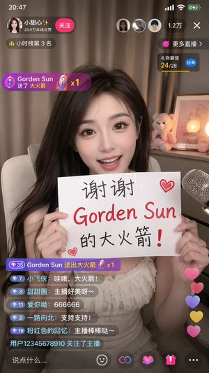 Live Streaming App Interface Mockup – GPT Image 2 prompt by finaltasy