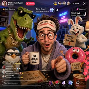 Live TikTok amusant avec des personnages de dessin animé – GPT Image 2 prompt by Luka kh