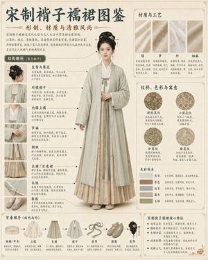 Song Dynasty Hanfu Infographic Guide – GPT Image 2 prompt by 林泽