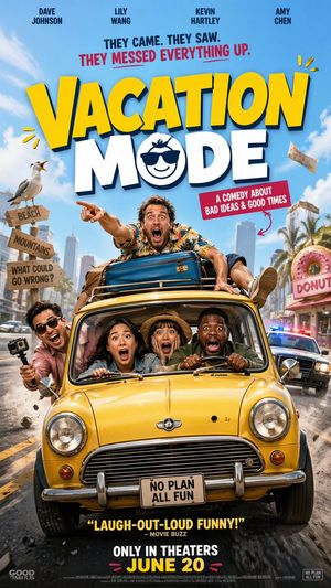 Affiche de comédie chaotique sur un road trip – GPT Image 2 prompt by nazca alwave