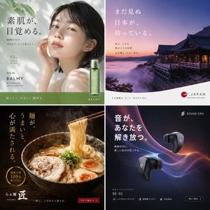 ตารางโฆษณาญี่ปุ่นแบบ 2x2 – GPT Image 2 prompt by エヌエイ@社労士