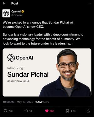 OpenAI CEO Announcement Mockup – GPT Image 2 prompt by Gangadhar