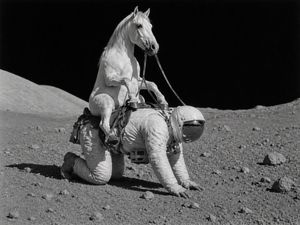 Surreal Lunar Horse Rider – GPT Image 2 prompt by @bluecow 🐮