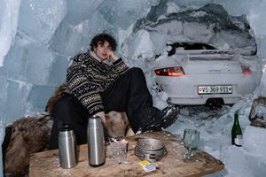 Surreal Ice Cave Flash Photography – GPT Image 2 prompt by Riccardo Wolf